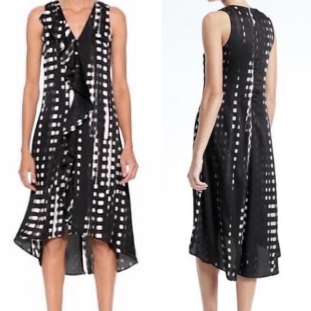 Banana Republic Ruffle Midi Shift Dress